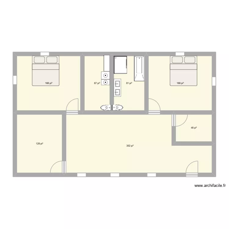 Papa. Plan de 7 Pièces et 94 m² Papa. Plan de 7 Pièces et 94 m²