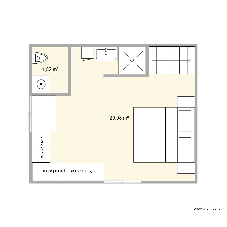 Garage 2. Plan de 2 pièces et 23 m2