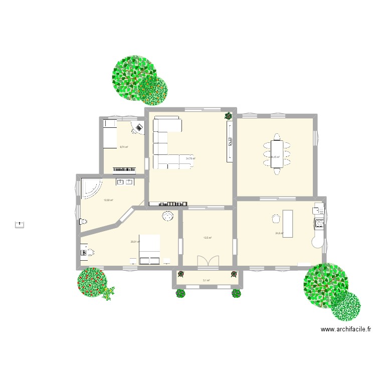 maison m villard. Plan de 0 pièce et 0 m2