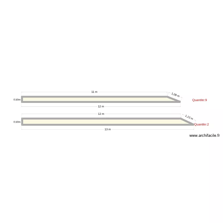 fermes. Plan de 2 Pièces et 8 m²