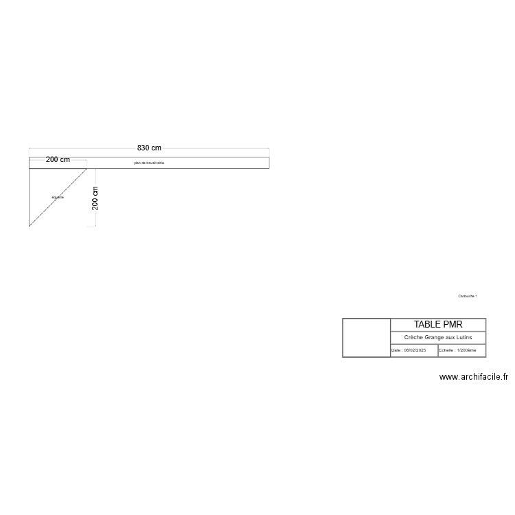 TABLE CRECHE GRANGE AUX LUTIN. Plan de 0 pièce et 0 m2