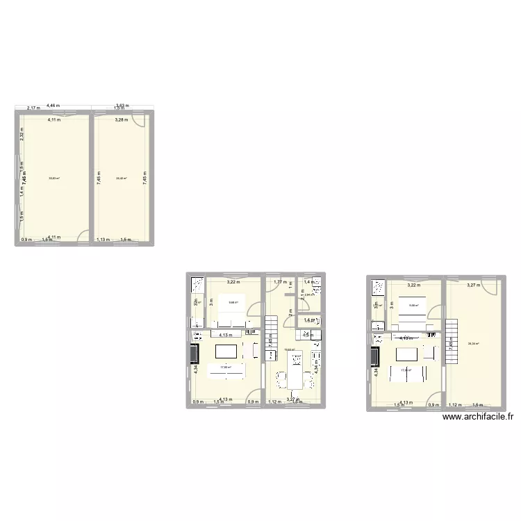Plan réno. Plan de 12 et 163 m² Plan réno. Plan de 12 et 163 m²