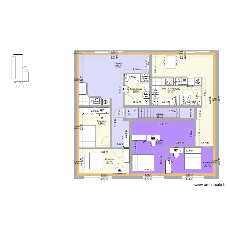 2V2 ETAGE. Plan de 2V2 ETAGE. Plan de