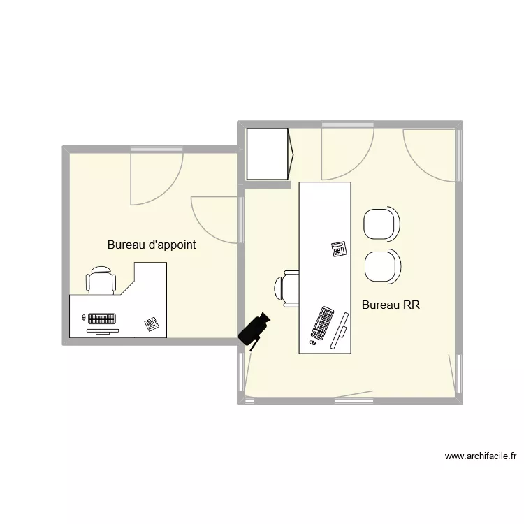 Remparts. Plan de 2  et 21 m²