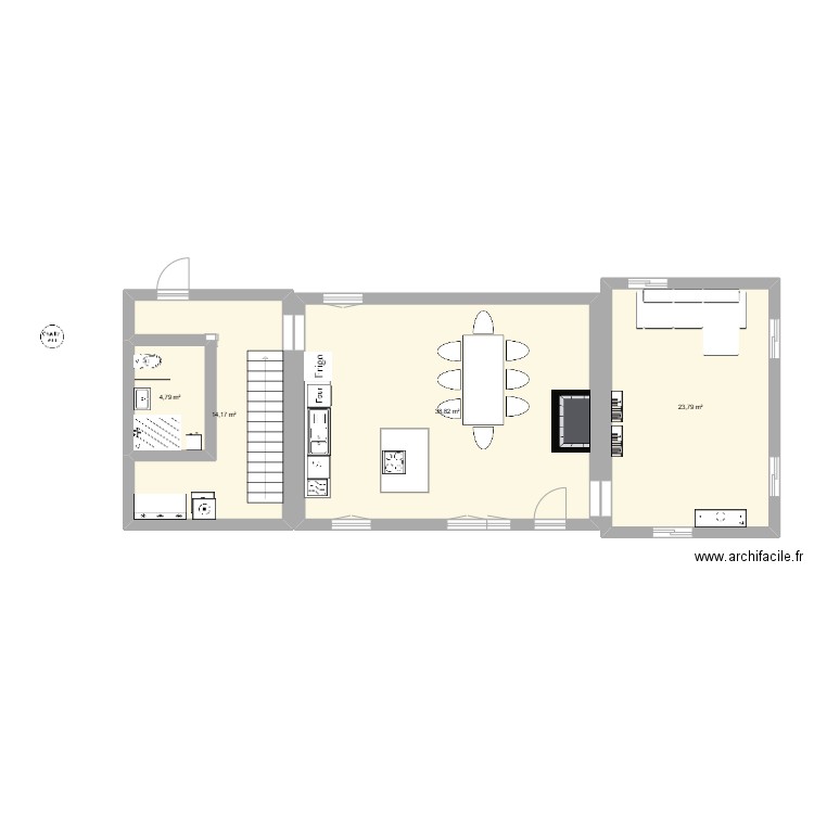 medreac. Plan de 4 pièces et 82 m2