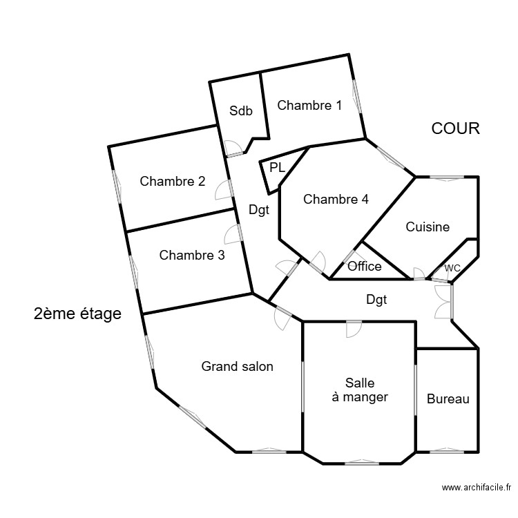 martin 2. Plan de 10 pièces et 96 m2