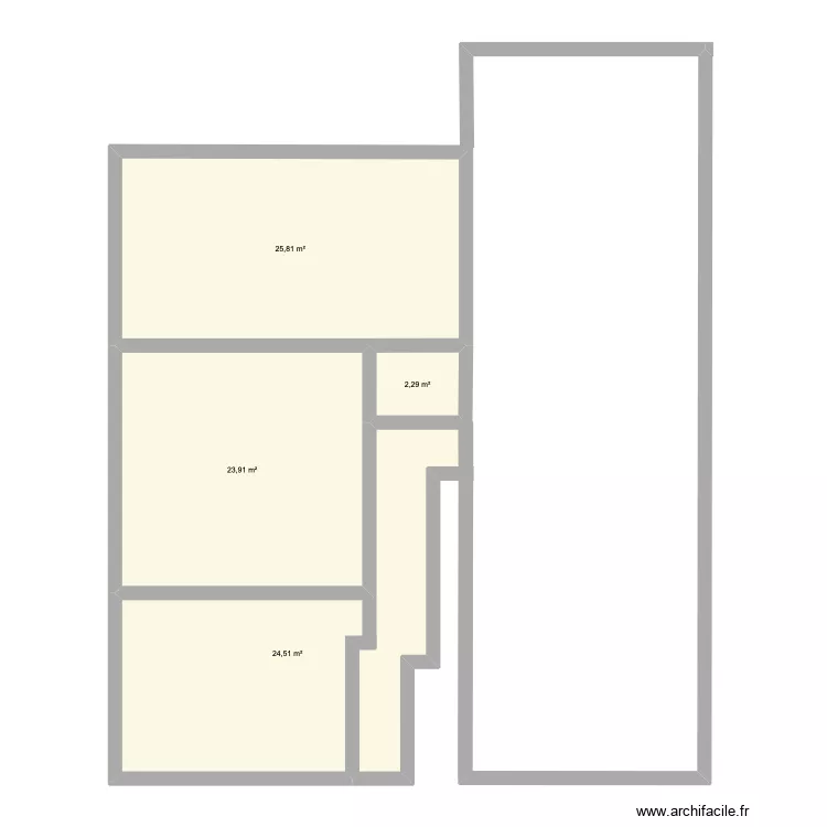 rdv P1. Plan de 4 pièces et 77 m²