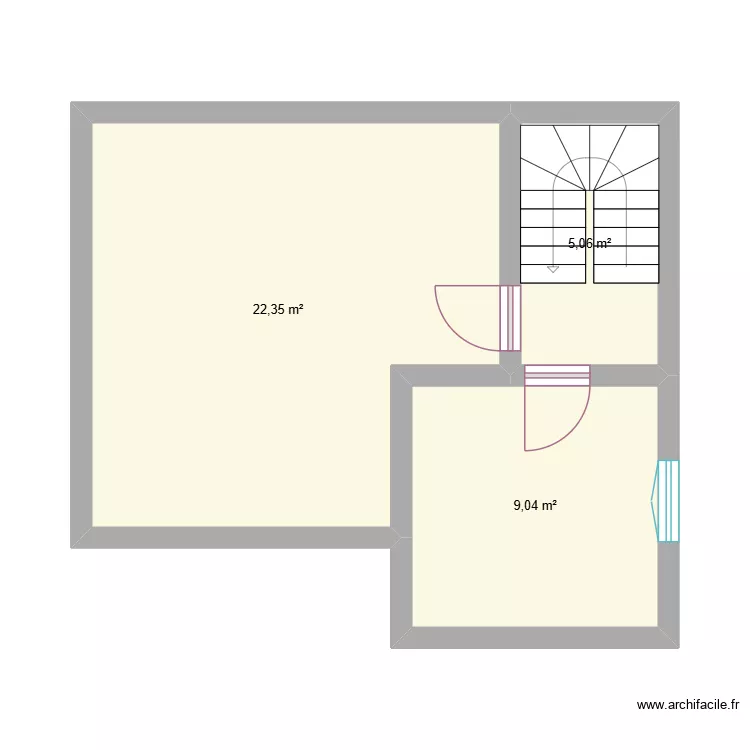 Station 3e. Plan de 3  et 36 m²