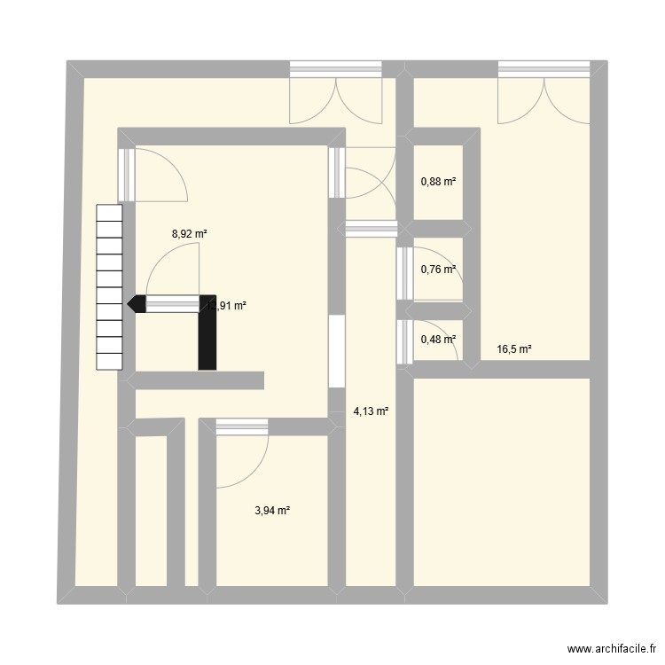 planCam1. Plan de 8 pièces et 49 m2