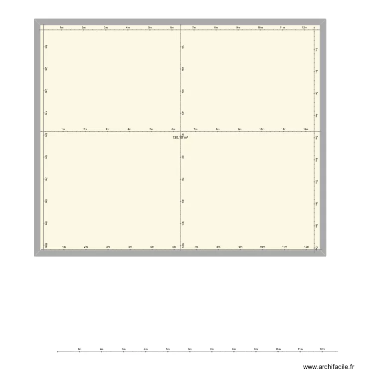 Plan carré Base. Plan de 1 Pièce et 130 m² Plan carré Base. Plan de 1 Pièce et 130 m²