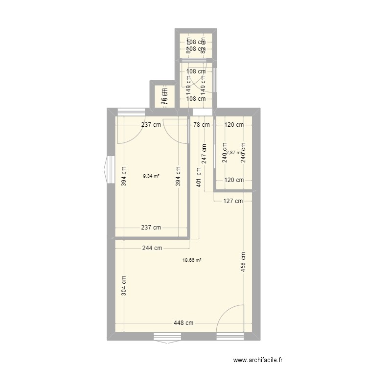 SAINTE ROSE - PLAN NU. Plan de 6 pièces et 34 m2