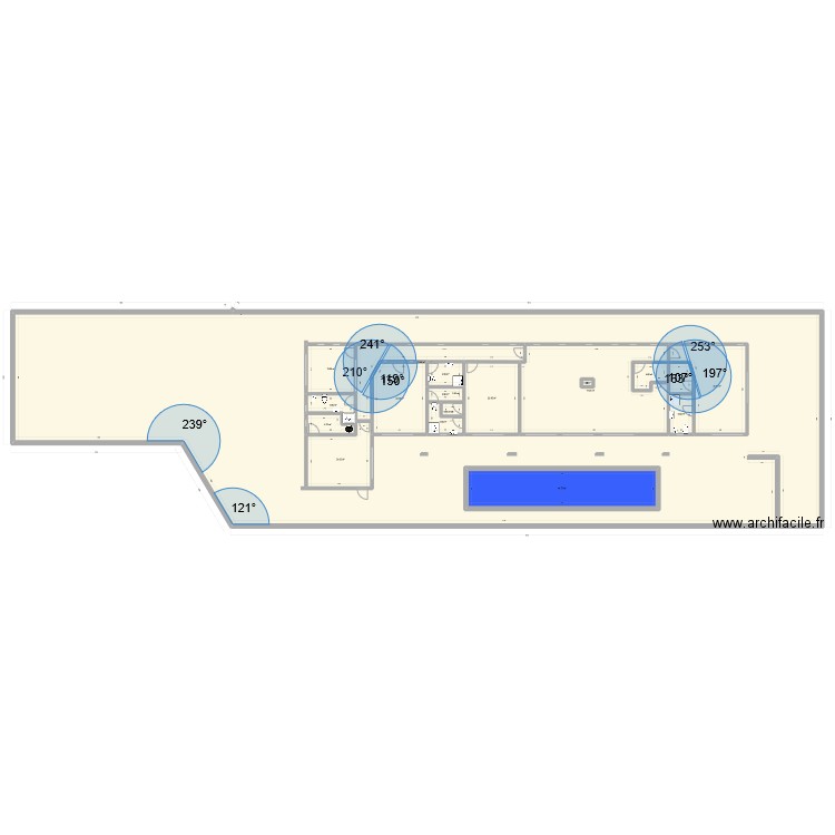 plam de mas villa final. Plan de 19 pièces et 1201 m2