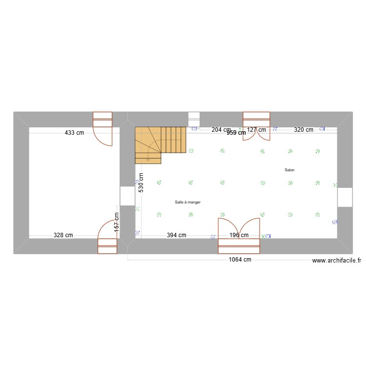 dubosk 2025. Plan de 2 pièces et 74 m2