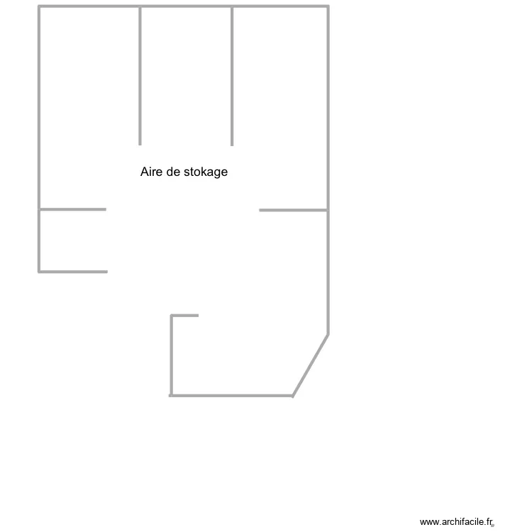 Aire de stockage. Plan de 