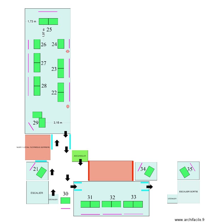 NOZ ETINCELLES 1ER ETAGE. Plan de 0 pièce et 0 m2