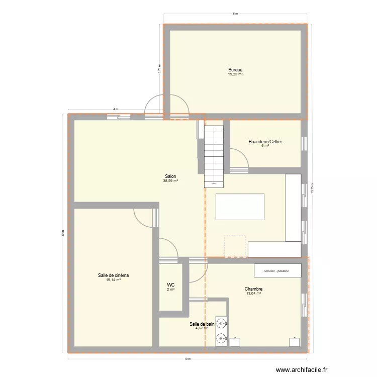 Plan 3. Plan de 9 Pièces et 128 m²