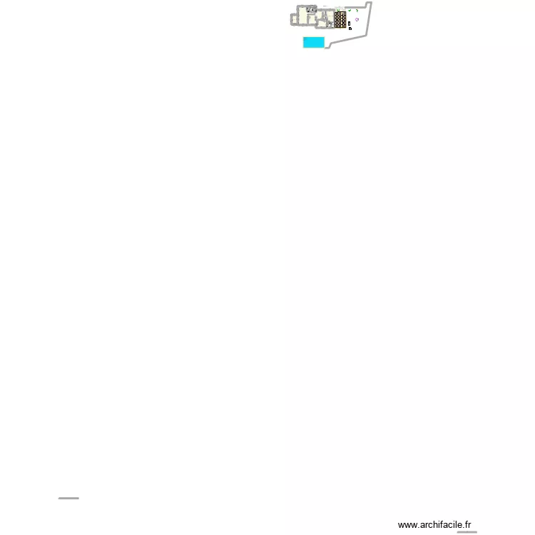 PLan Du RDJ Terrasse EST. Plan de 3  et 97 m²