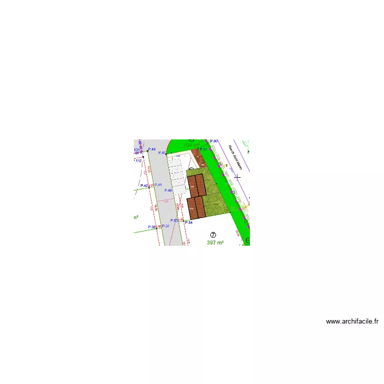 La Merlati&egrave;re V3. Plan de 