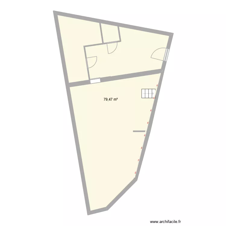 Ribray. Plan de 1 et 79 m² Ribray. Plan de 1 et 79 m²