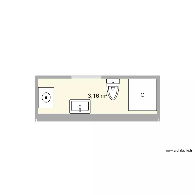 plan salle de bain haut 1. Plan de 1 et 3 m² plan salle de bain haut 1. Plan de 1 et 3 m²
