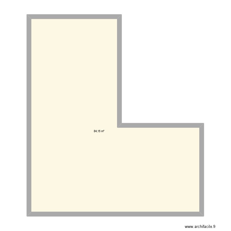 plan n3. Plan de 1 pièce et 84 m2