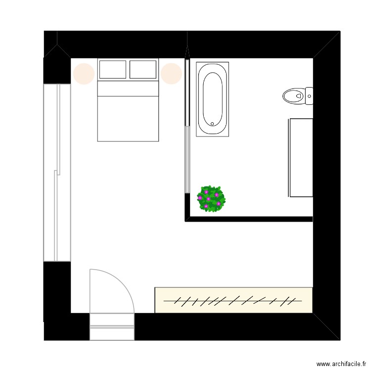 chambre a coucher. Plan de 0 pièce et 0 m2