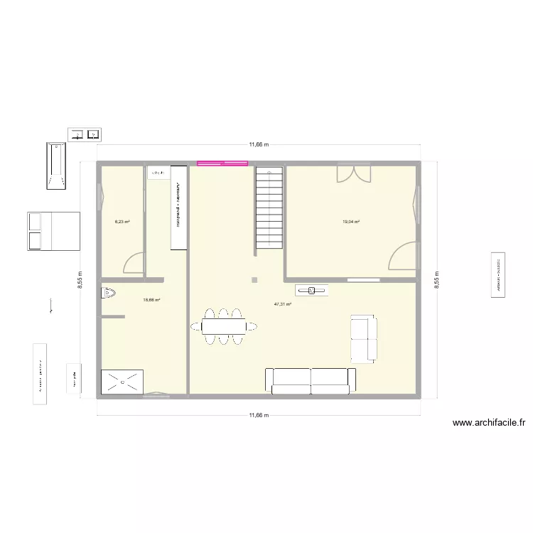 UR ONEA ETAGE apres travaux V2. Plan de 
