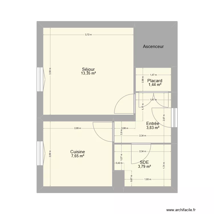 PLAN_JOINNET. Plan de 7  et 33 m²