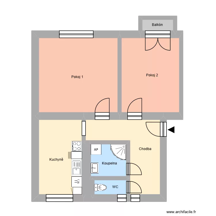 Gajdošova 2279, byt 3. Plan de 12 et 181 m² Gajdošova 2279, byt 3. Plan de 12 et 181 m²