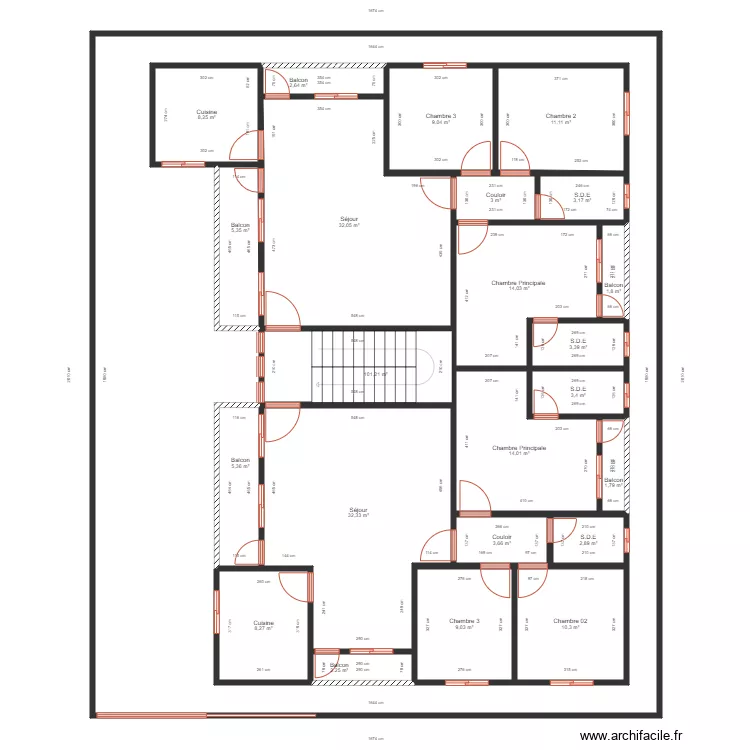 plan r+1 02 apparts t4. Plan de 