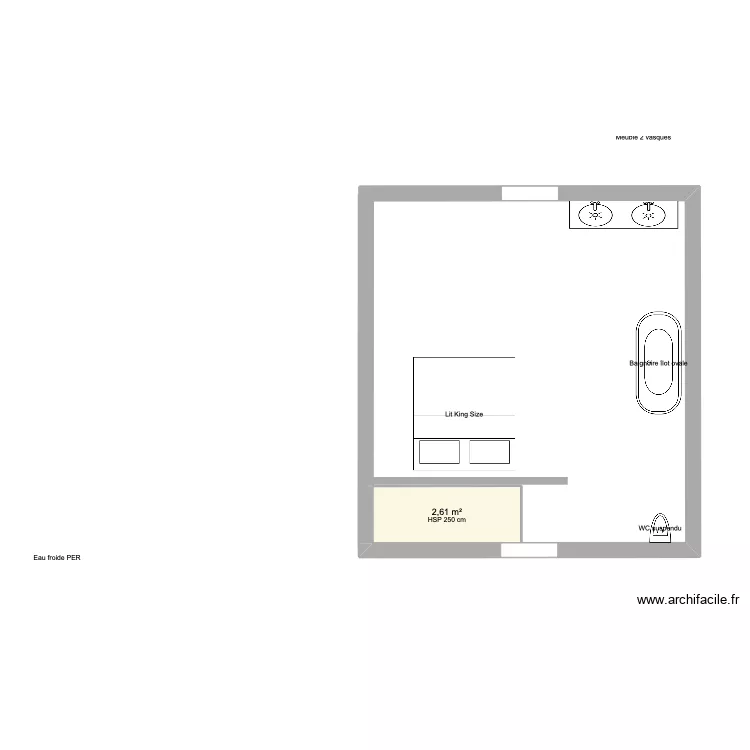 1er etage INTERIEUR chauffage sol. Plan de 