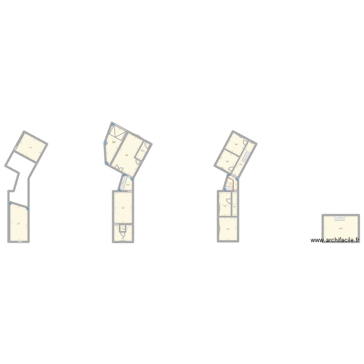 Général. Plan de 17 pièces et 234 m2