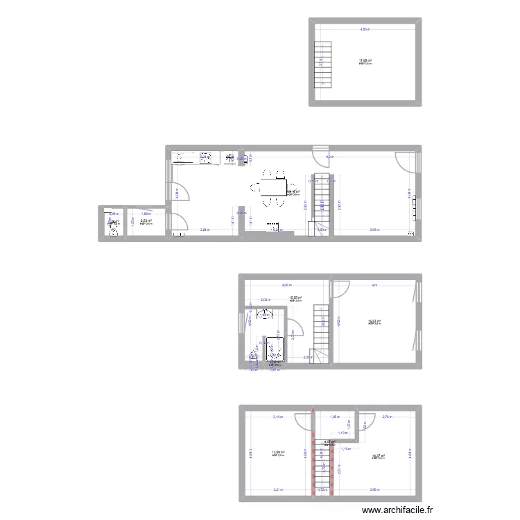 Vincent-3. Plan de 10 pièces et 132 m²