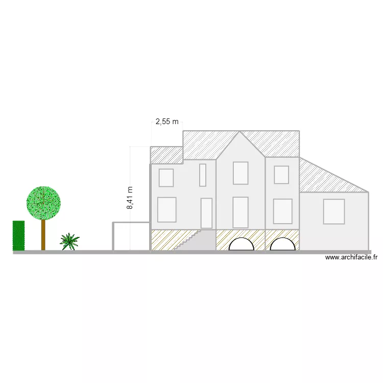 Plan de coupe apres P3. Plan de 