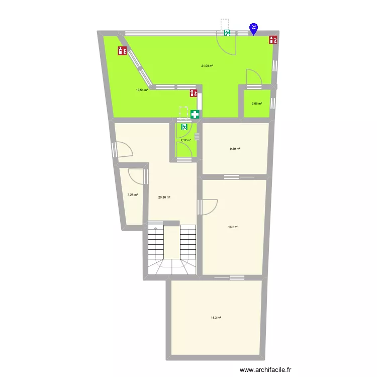 LO SPUNTINO. Plan de 6  et 107 m²