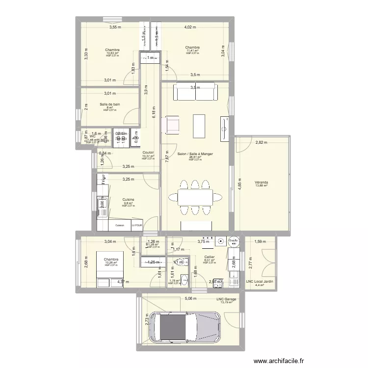 MAGNOUAC/FRATTER PROJET. Plan de 