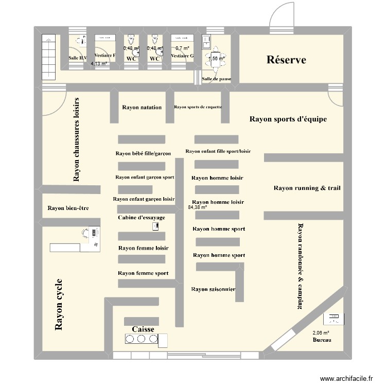 intersport 1. Plan de 0 pièce et 0 m2