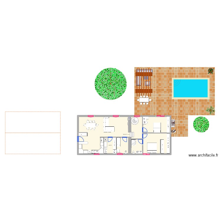 Maison Le Haillan bis. Plan de 5 pièces et 159 m2