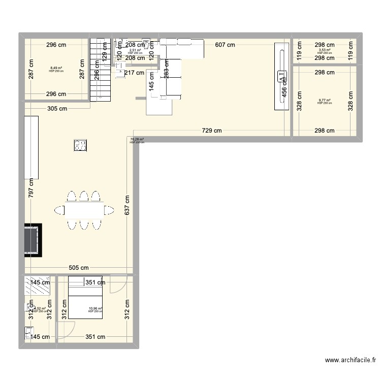 maison01. Plan de 7 pièces et 116 m2