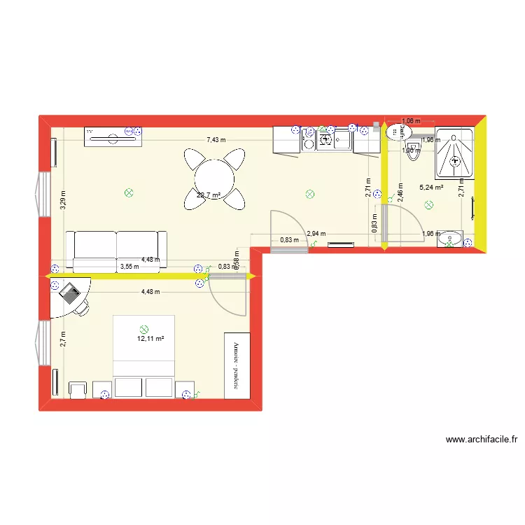 appart 2. Plan de appart 2. Plan de