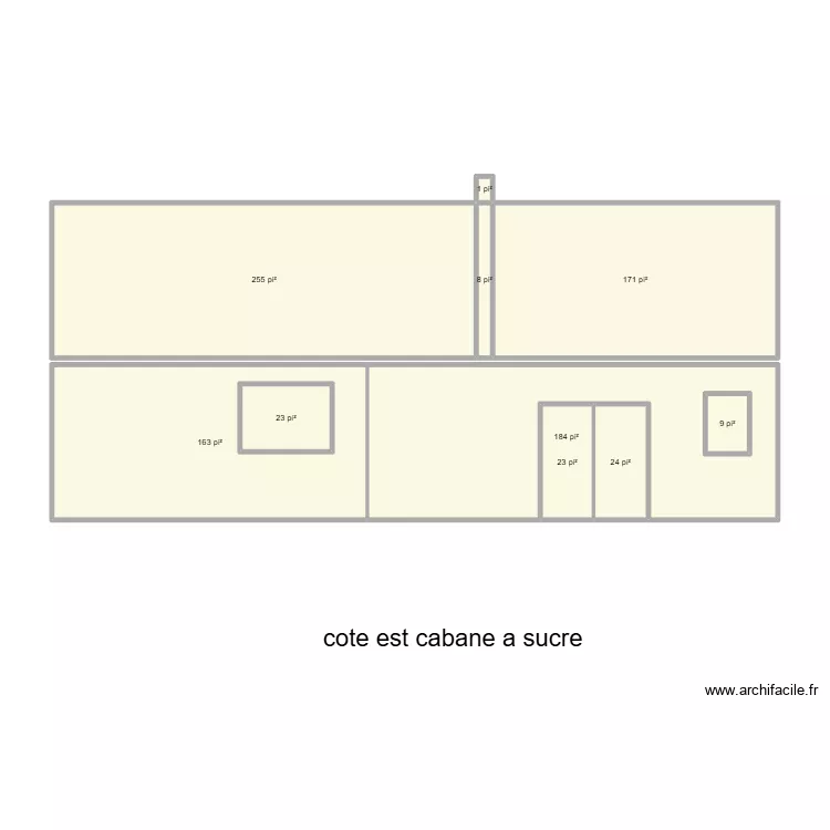 cote est cabane a sucre. Plan de 