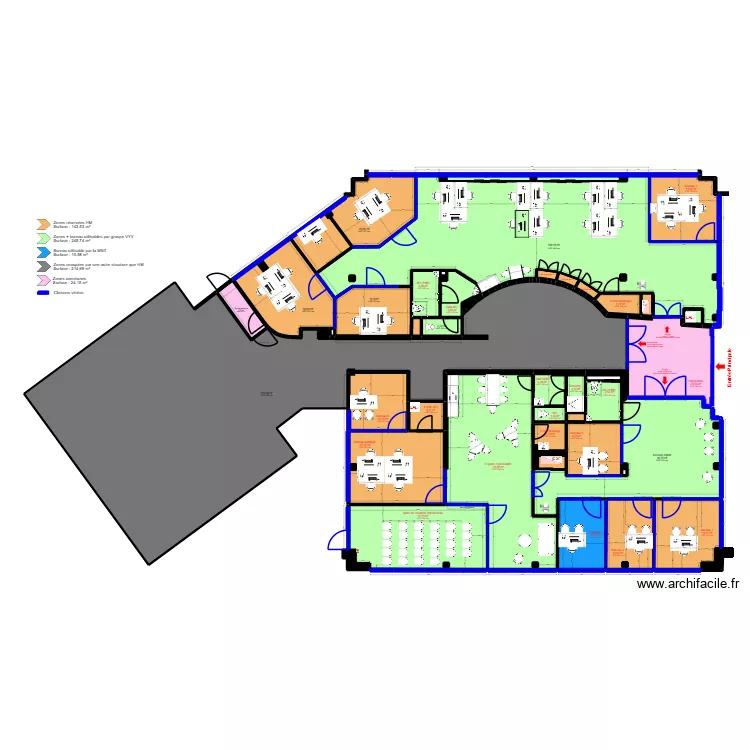 Narbonne Surfaces. Plan de 63 et 647 m² Narbonne Surfaces. Plan de 63 et 647 m²