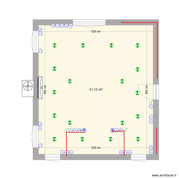 suite parentale etage. Plan de 