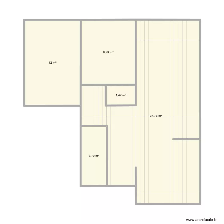 plan 3. Plan de 5  et 64 m²