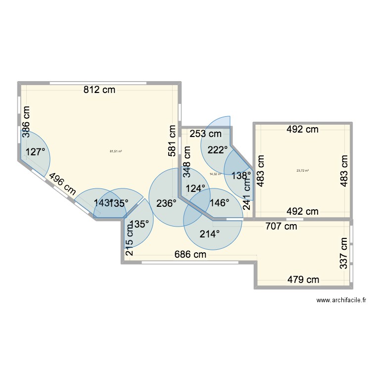 PROJET IGESA. Plan de 3 pièces et 120 m2