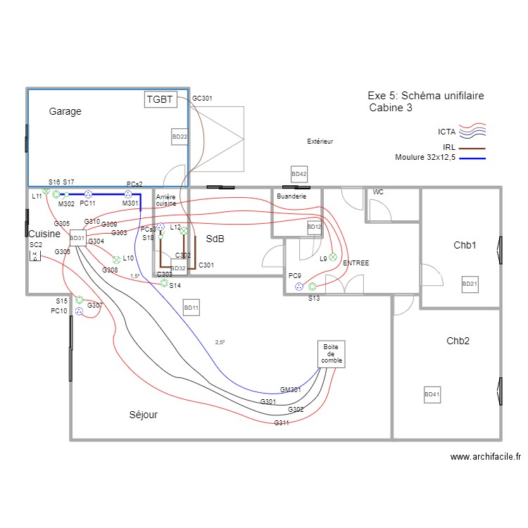 B1M2Op02-02Exe5Cab3SchUni. Plan de 0 pièce et 0 m2