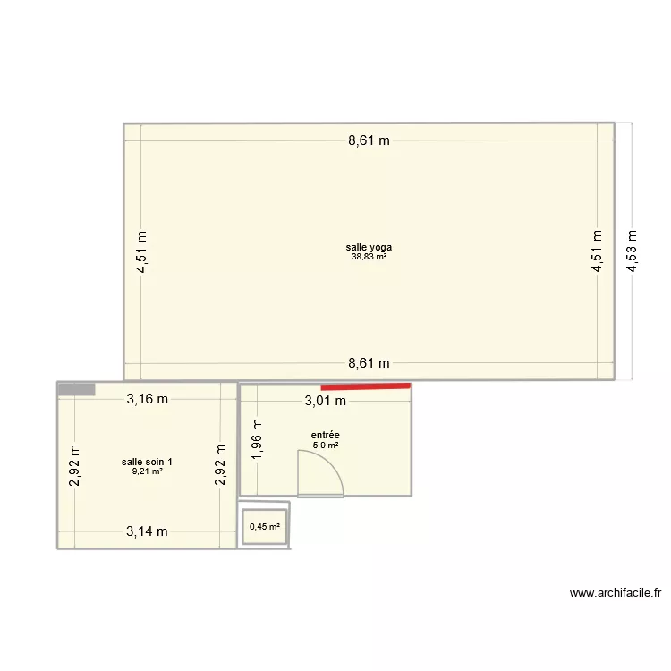 Coralie. Plan de 4  et 54 m²