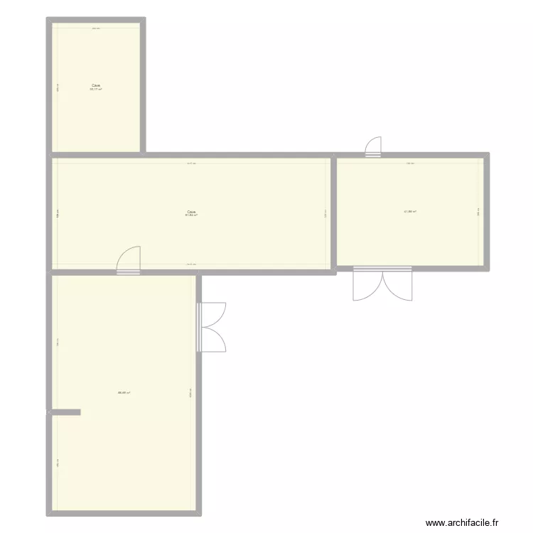 Projet Auxey RDC - Vide. Plan de 