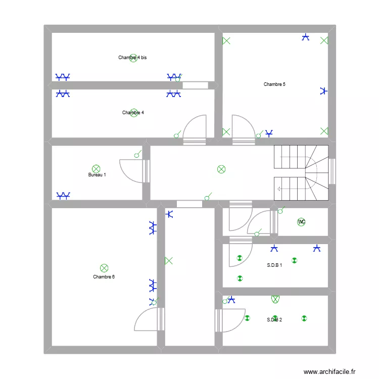 1er étage. Plan de 1er étage. Plan de