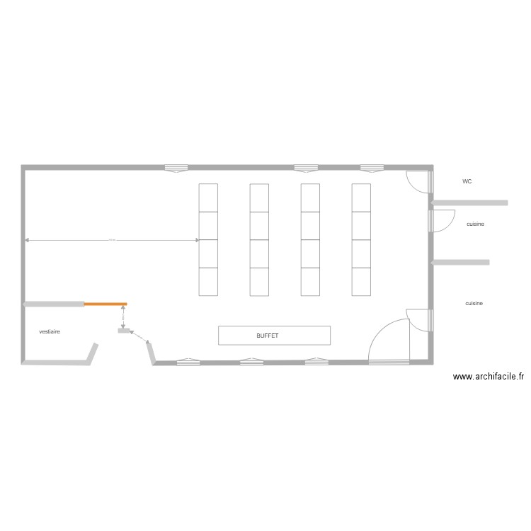 salle de la genete 2. Plan de 0 pièce et 0 m2